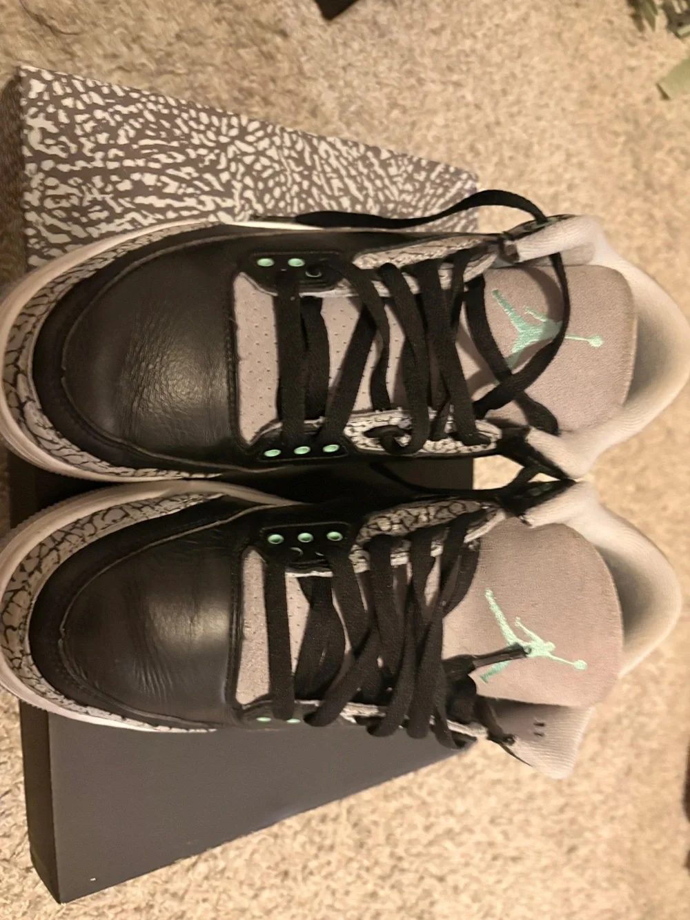 Jordan Grey and White Elephant Print Shoe Box